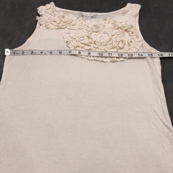 Design History Ivory Knit Top Embelllished Woman Size Medium - Picture 6 of 7